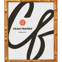 2 Pack Craig Frames Vintage Bamboo Brushed Gold Picture Frame