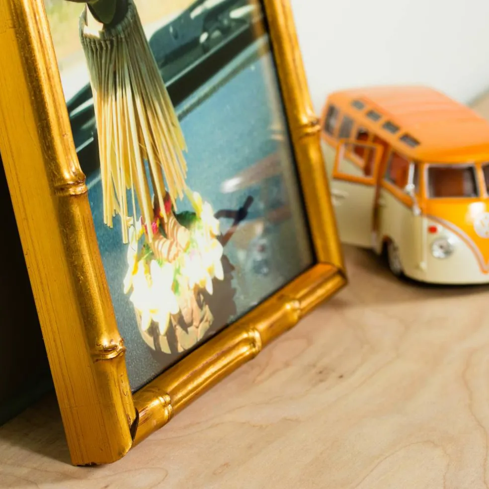 2 Pack Craig Frames Vintage Bamboo Brushed Gold Picture Frame