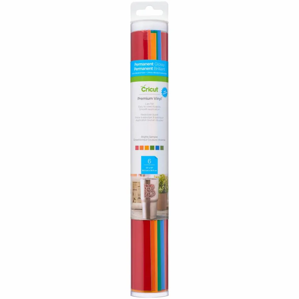 9 Pack: Cricut® Premium Vinyl™ Permanent Brights Sampler