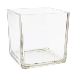 12 Pack: 5" Cube Glass Vase by Ashland®