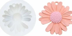 2 Pack Daisy Silicone Candle Molds 3D Flower Mold for Candle Making Resin Soap Chocolate Wax Concrete DIY Reusable Non Stick Mold Craft Supplies