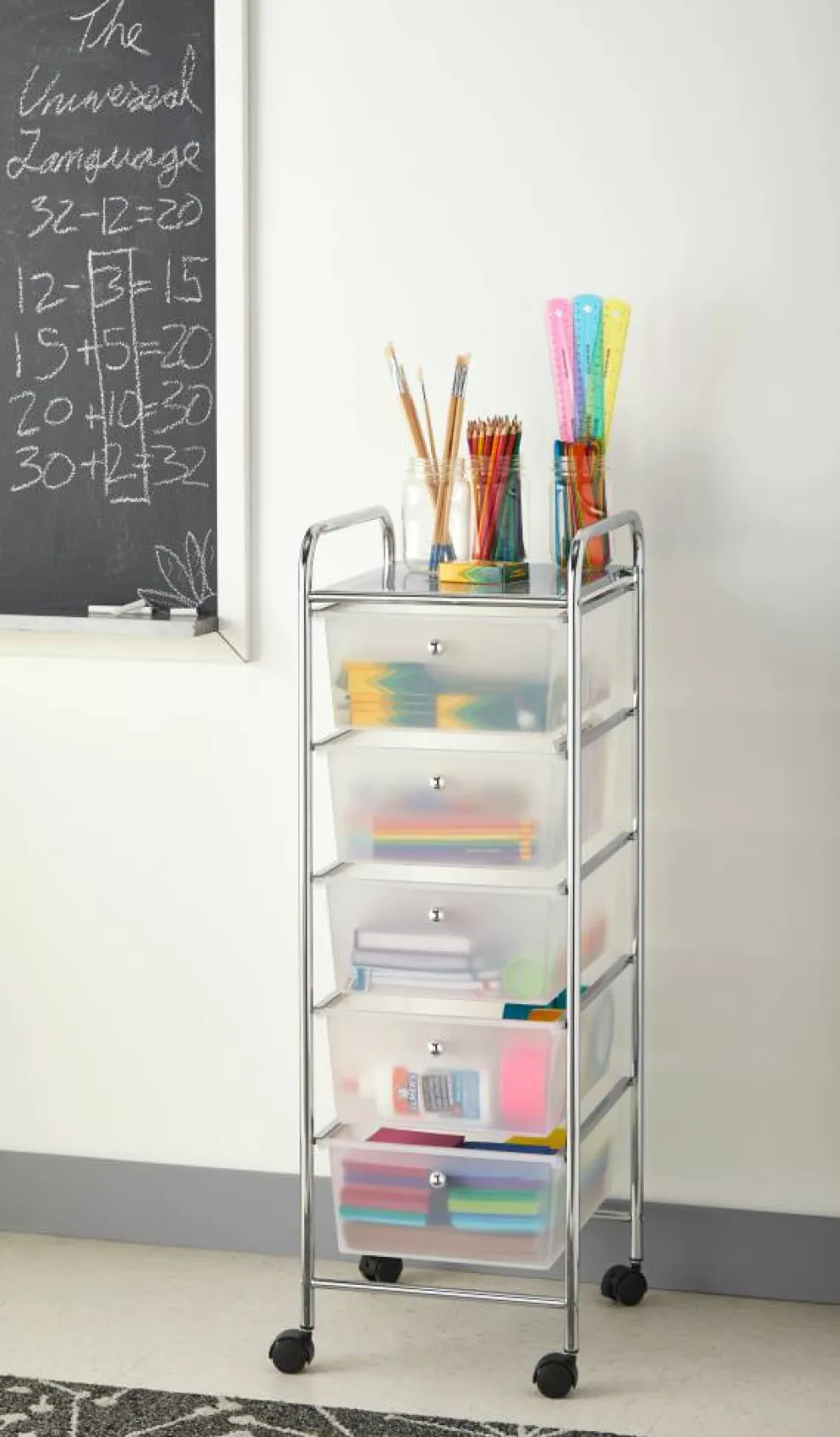12 Pack: 5 Drawer Rolling Cart by Simply Tidy®