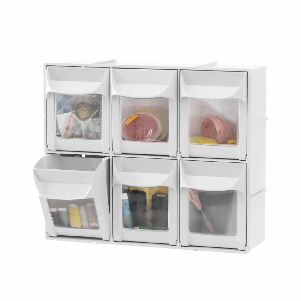 8 Pack: 6-Drawer Tip-Out Storage Bin by Simply Tidy®