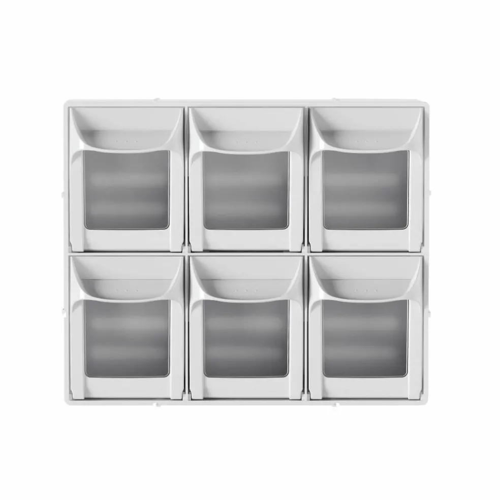 8 Pack: 6-Drawer Tip-Out Storage Bin by Simply Tidy®
