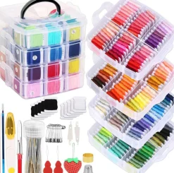 276 Pack Embroidery Floss Thread Kit(210 Colors)