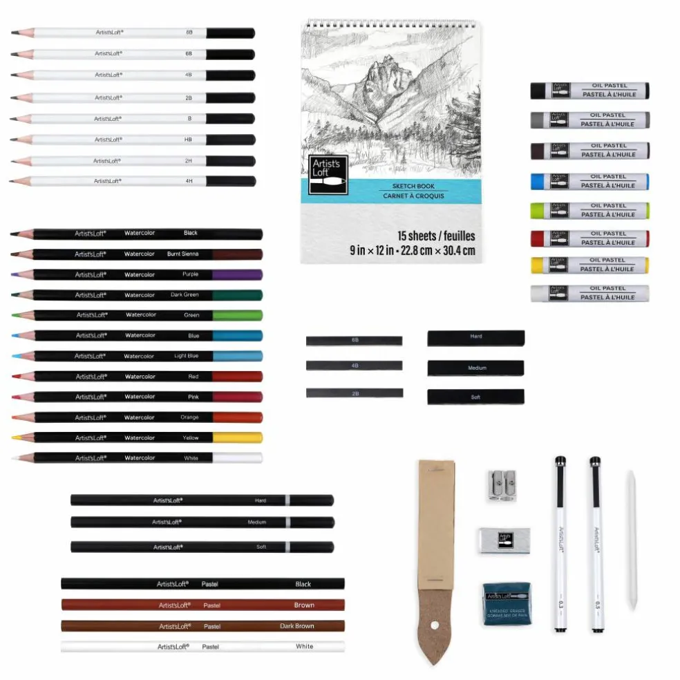 6 Pack: Everyday Drawing Set with Case by Artist's Loft™