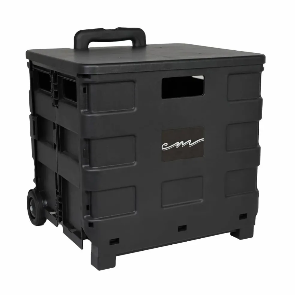 4 Pack: Everything Mary Collapsible Rolling Cart with Lid
