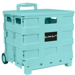 4 Pack: Everything Mary Collapsible Rolling Cart with Lid