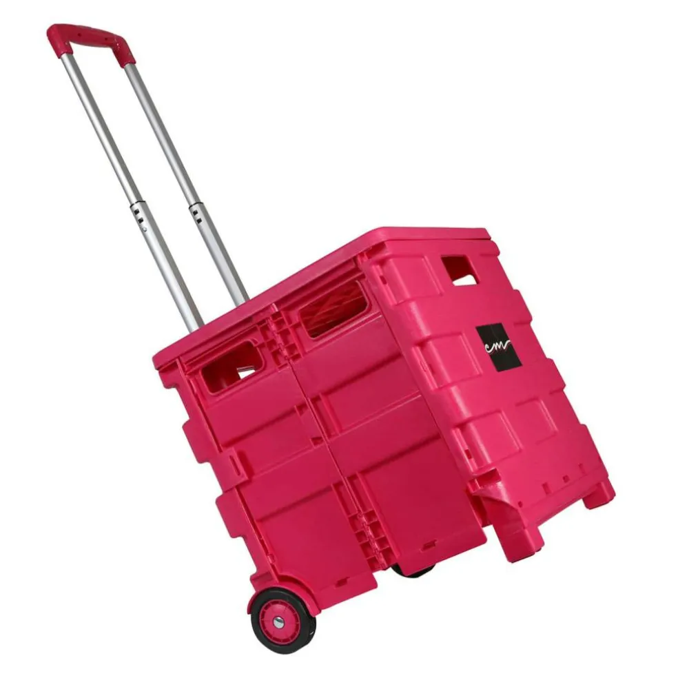4 Pack: Everything Mary Collapsible Rolling Cart with Lid