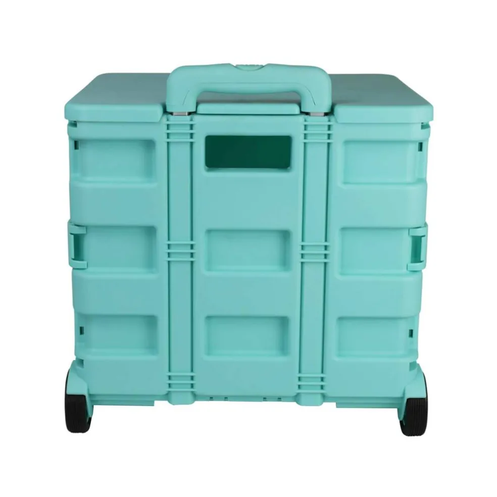 4 Pack: Everything Mary Collapsible Rolling Cart with Lid
