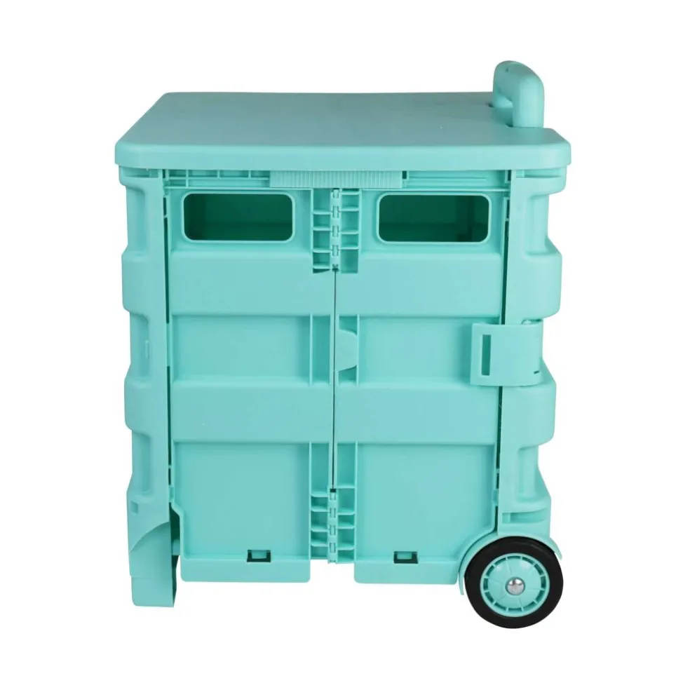 4 Pack: Everything Mary Collapsible Rolling Cart with Lid