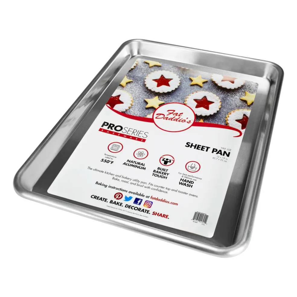 12 Pack: Fat Daddio's® ProSeries Bakeware Natural Aluminum Half Sheet Pan