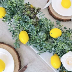 30 Pack Faux Yellow Lemons Artificial Fruit, Realistic Fake Lemons for Lemonade Party Decor, Kitchen Table Decorations, Vase Fillers, Fruit Bowl Display, Lemon Wreath, Garland, Photography Props