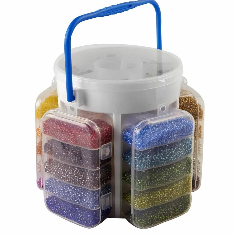 6 Pack: Five-Sided Portable Bead Caddy Kit by Bead Landing™