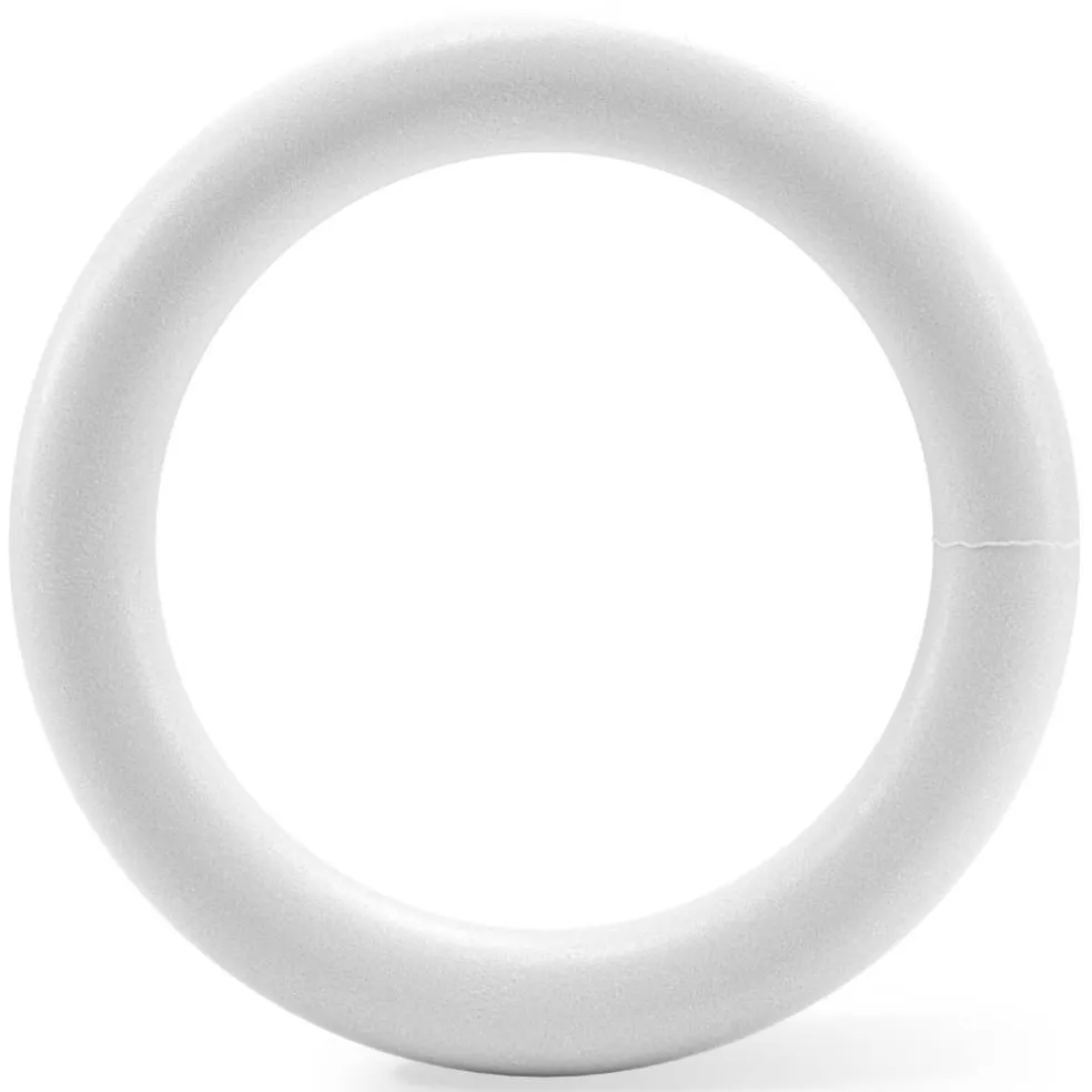 8 Pack: FloraCraft® CraftFōM Extruded Wreath White, 16"