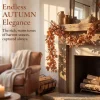 2Pack 6.5Ft Fall Artificial Eucalyptus Garland with Willow Leaves