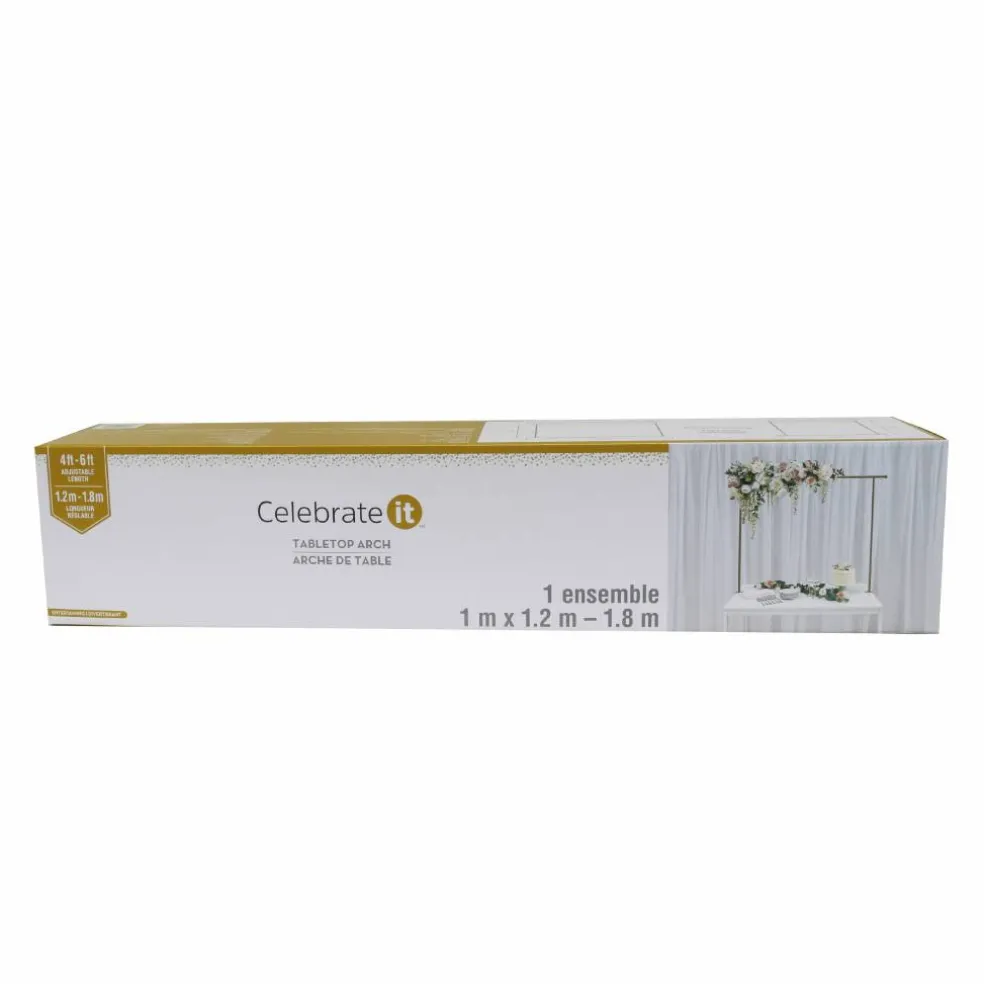 4 Pack: 3.5ft. Gold Adjustable Tabletop Arch by Celebrate It™