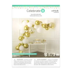 6 Pack: 10ft. Gold & White Balloon Garland by Celebrate It™