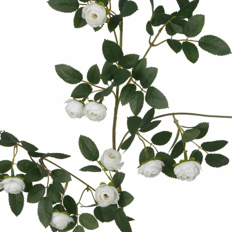 6 Pack: 6ft. White Ranunculus Garland by Ashland®