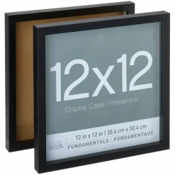 2 Pack Fundamentals 12" x 12" Black Shadow Boxes by Studio Décor®