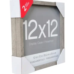 2 Pack Fundamentals 12" x 12" Gray Shadow Box by Studio Décor®