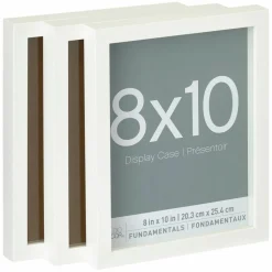 3 Pack Fundamentals 8" x 10" White Shadow Boxes by Studio Décor®