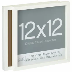 2 Pack Fundamentals 12" x 12" White Shadow Boxes by Studio Décor®