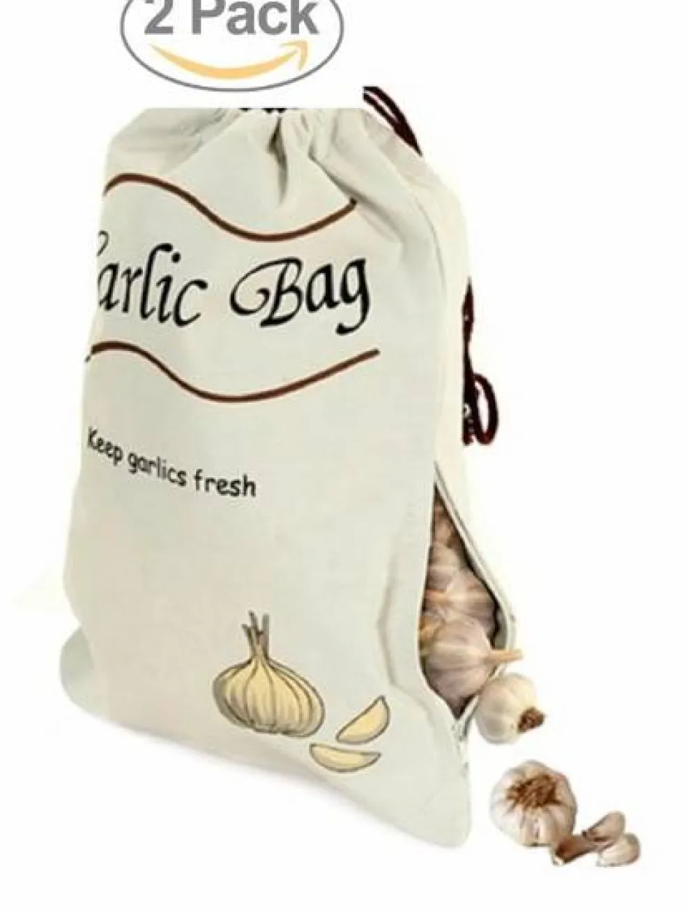 2 Pack Garlic Storage Bag Keeps Garlic Fresher Longer