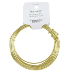 12 Pack: 12 Gauge Gold Aluminum Wire by Bead Landing™