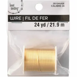 12 Pack: 28 Gauge Gold Beading Wire by Bead Landing™