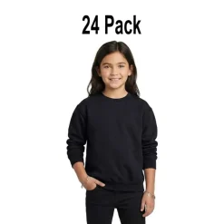 24 Pack Gildan Youth Heavy Blend Crewneck Sweatshirt Free Shipping