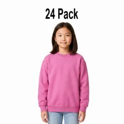 24 Pack Gildan Youth Heavy Blend Crewneck Sweatshirt Free Shipping