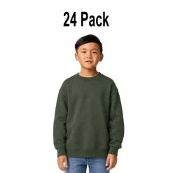24 Pack Gildan Youth Heavy Blend Crewneck Sweatshirt Free Shipping