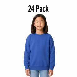 24 Pack Gildan Youth Heavy Blend Crewneck Sweatshirt Free Shipping