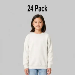 24 Pack Gildan Youth Heavy Blend Crewneck Sweatshirt Free Shipping