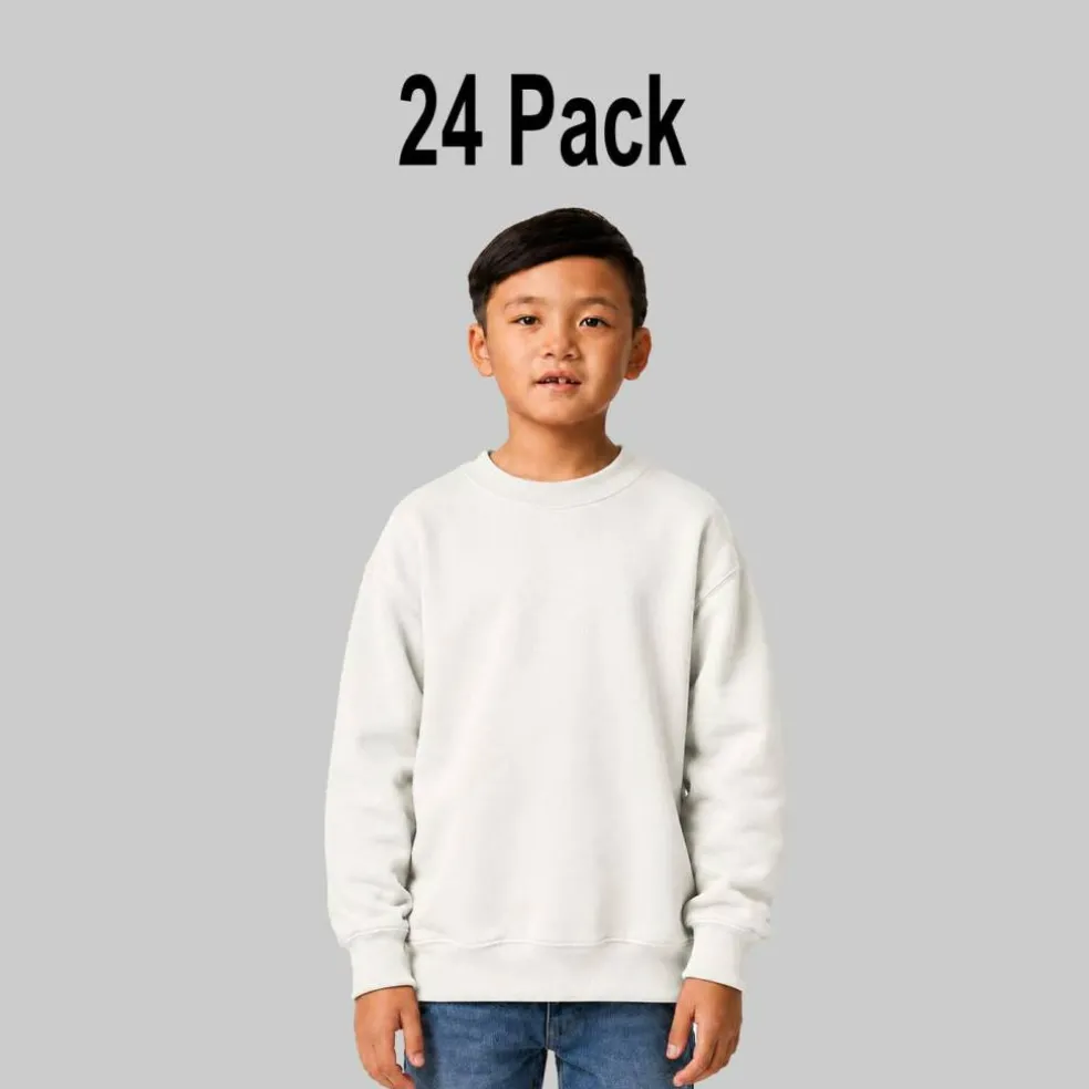 24 Pack Gildan Youth Heavy Blend Crewneck Sweatshirt Free Shipping