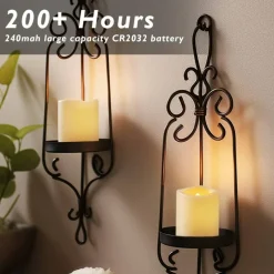 24 Pack Glowing Flameless Candles Battery Powered LED Coal Oil Candles