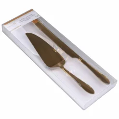 8 Pack: Gold-Finished Stainless Steel Cake Knife & Server Set by Celebrate It™