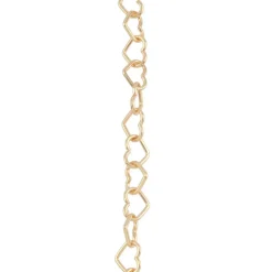 12 Pack: 7.5" Gold Heart Charm Bracelet by Bead Landing™