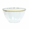 12 Pack: 5.5" Gold Rim Plastic Party Bowl by Celebrate It™