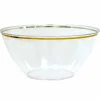 8 Pack: 7.25" Gold Rim Plastic Party Bowl by Celebrate It™