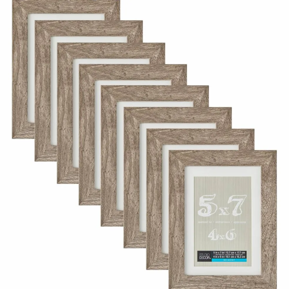 8 Pack: Gray Belmont Frame With Mat by Studio Décor®
