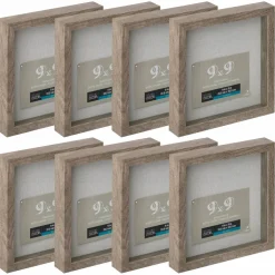 8 Pack: Gray 9" x 9" Belmont Shadow Box by Studio Décor®