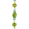 12 Pack: Green Lampwork Glass Swirl Rondelle & Oval Beads by Bead Landing™