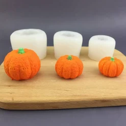4 Pack Halloween Candle Molds(4Pcs Pumpkin)2.8 x 2.8 x 2 inches