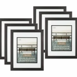6 Pack: Home Black Studio Frame with Mat by Studio Décor®