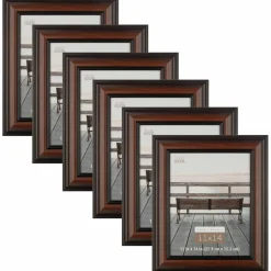 6 Pack: Home Brown & Black Wood Grain Frame by Studio Décor®