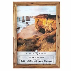6 Pack: Home Natural Brown Wood Plank Frame by Studio Décor®