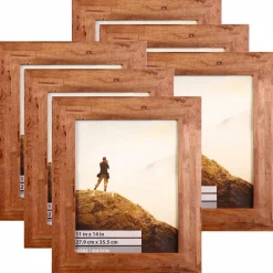 6 Pack: Home Natural Brown Wood Plank Frame by Studio Décor®