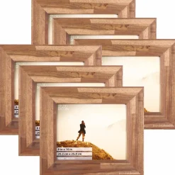 6 Pack: Home Natural Brown Wood Plank Frame by Studio Décor®